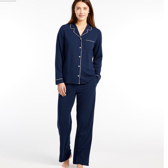 L.L. Bean Women's Midnight Blue Pajama Set - Picture 1 of 2